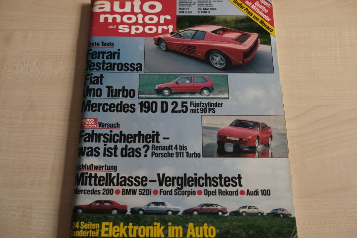 Deckblatt Auto Motor und Sport (11/1985)